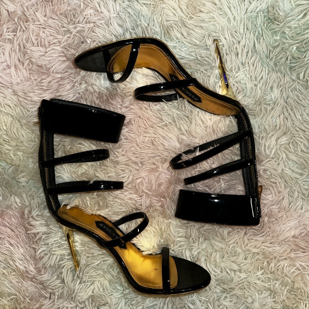 New JESSICA RICH Goddess Sandal in Black Size 38 - Picture 3 of 9